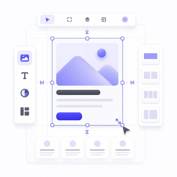 Continue editing the converted interface on the design canvas